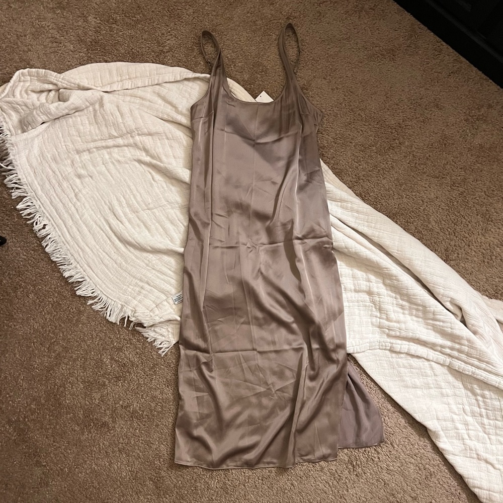 Satin Slip Midi Dress